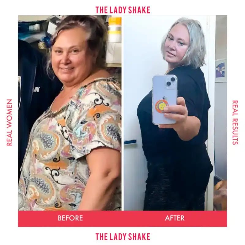 Cheryl lost 27kg with The Lady Shake in just 8 months!